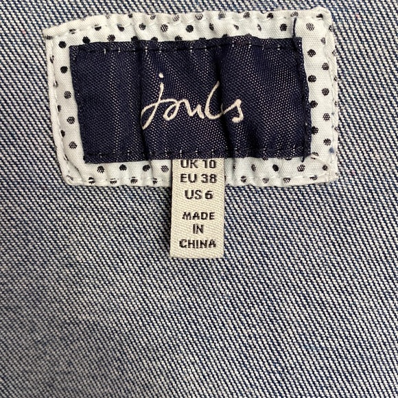 Never Worn Joules Oversized Denim Jacket, size 6 - Picture 4 of 4